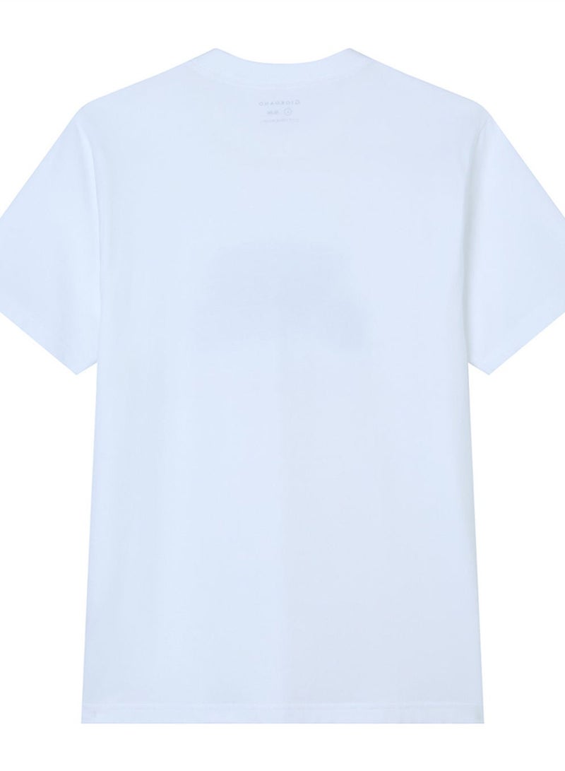 GIORDANO Men’s Slim Cotton Crew Neck WWS Graphic Print Tee - Image 4